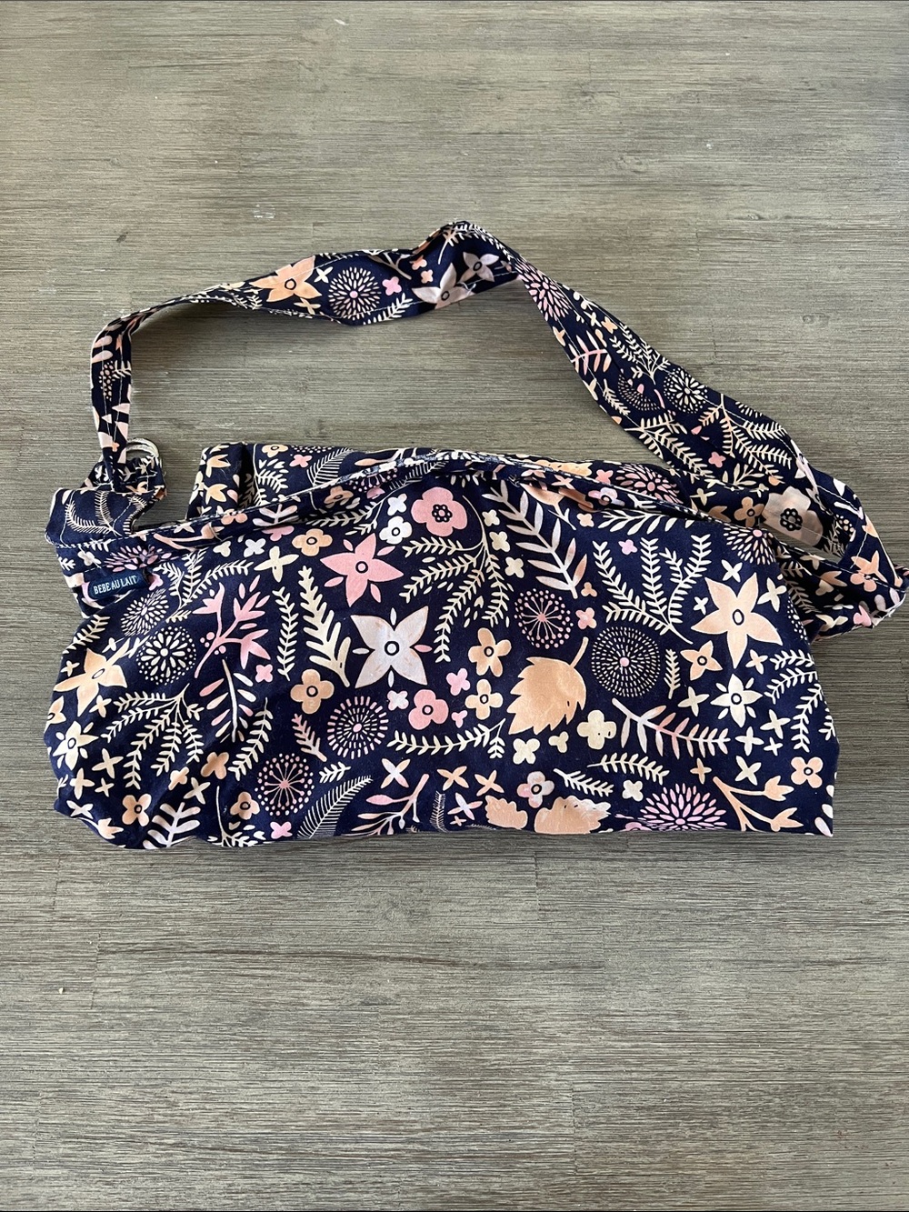 Floral Nursing Cover in Navy and Blush